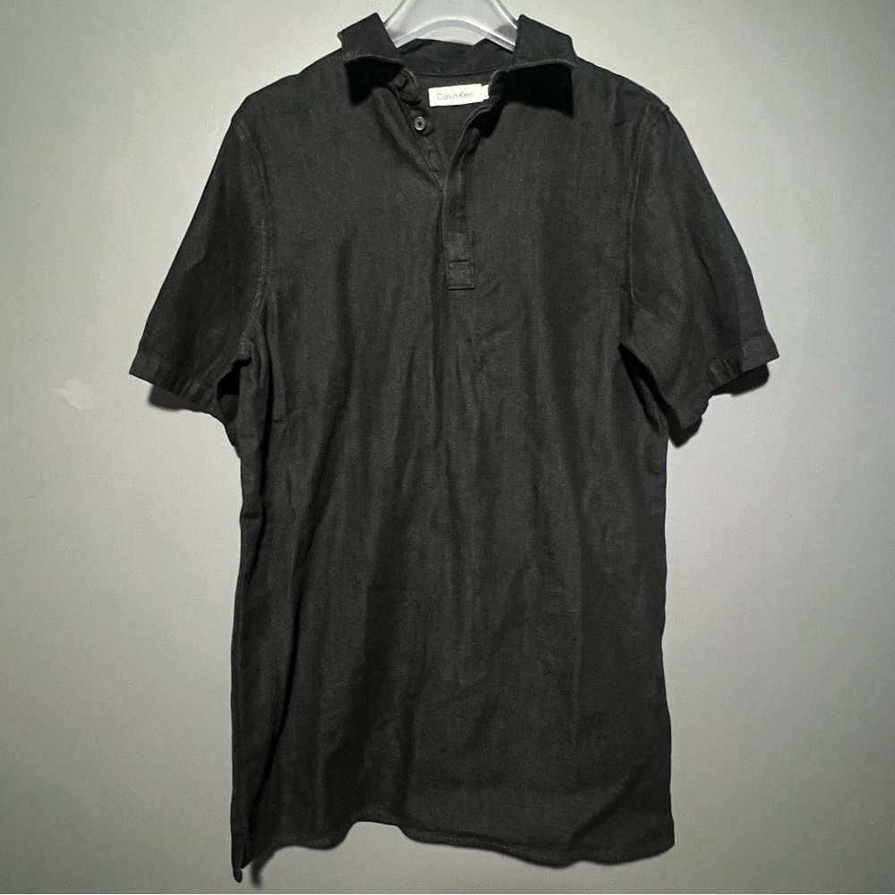 Calvin Klein Black Denim Polo dress